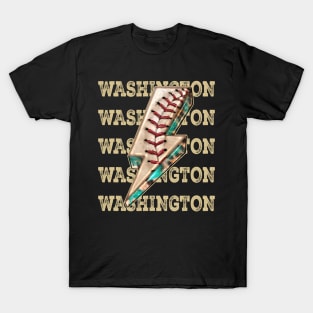 Aesthetic Design Washington Gifts Vintage Styles Baseball T-Shirt